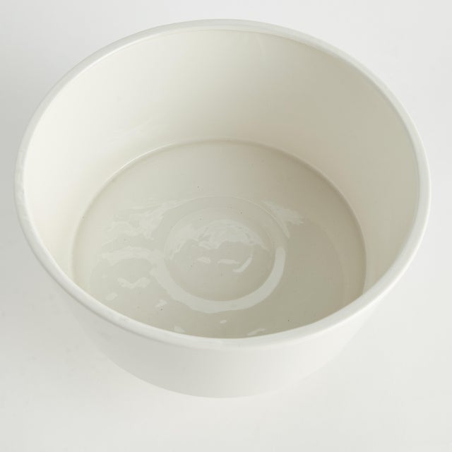 Transitional White Senora Decorative Footed Bowl For Sale - Image 3 of 3