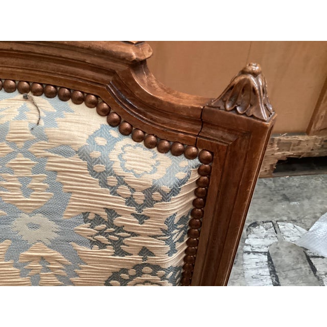 French Louis XVI Blue Bergères Arm Chairs For Sale In New York - Image 6 of 10