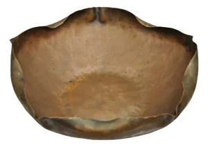 Vintage Art Nouveau Handmade Pinched Copper Modern Bowl by Utah Copper