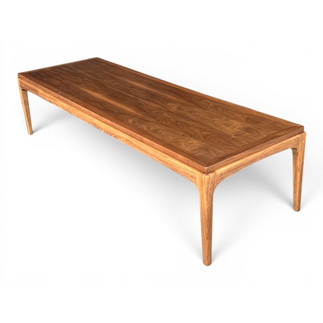 Mid Century Modern Walnut Coffee Table Dovetail Top Restored For Sale - Image 11 of 16