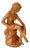 French Style Carved Wood Nude Female Sculpture For Sale