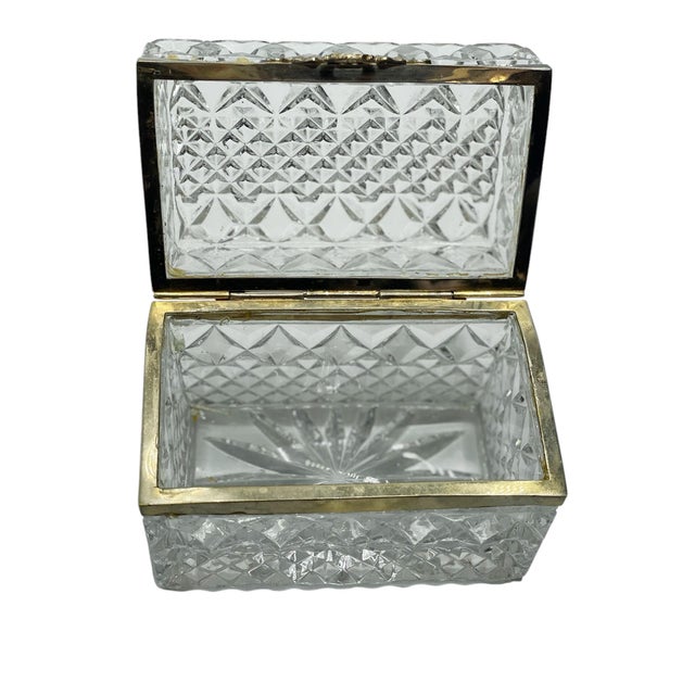 French French Cut Crystal Box For Sale - Image 3 of 5