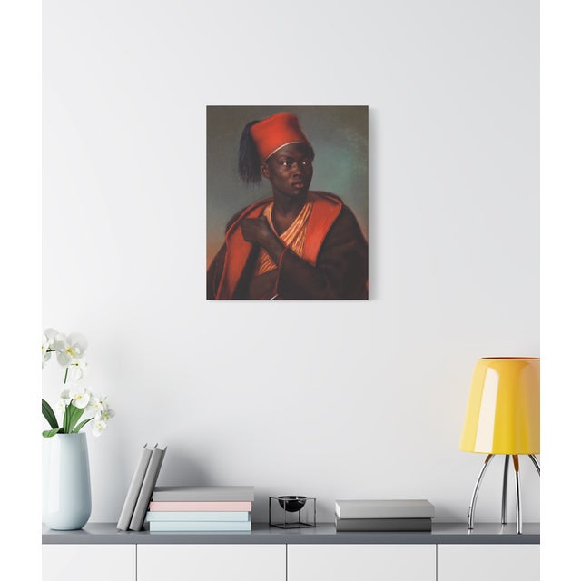 Paper Atelier Aria Lumae Nineteenth Century Orientalist Nubian Guard Ottoman Portrait Fine Art Gallery Board Print 16 X 20 For Sale - Image 7 of 14