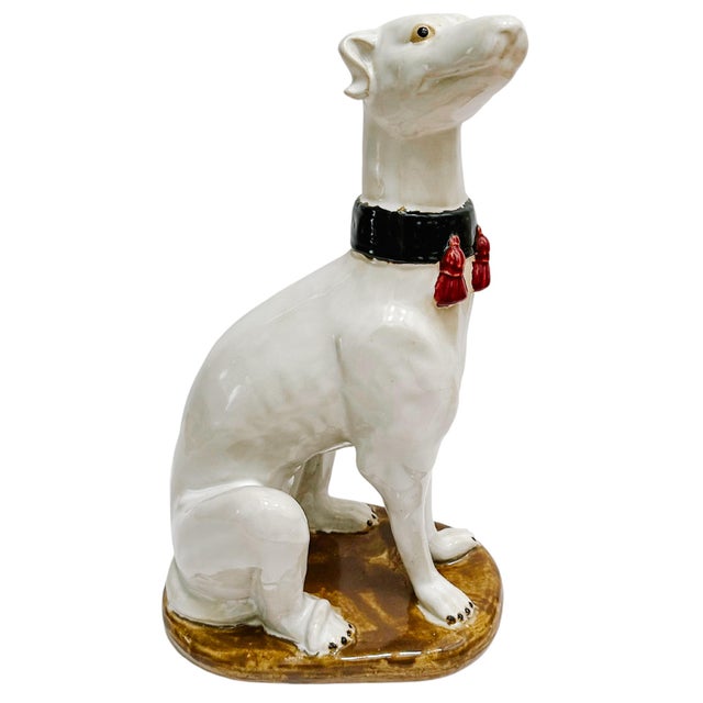 Mid-Century European Pottery Whippet Figurines - A Pair For Sale - Image 11 of 12