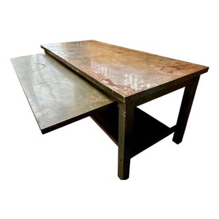 Remington Rand/Kardex Industrial Steel Work Table, C. 1930 For Sale