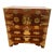 Vintage Korean Elm Burl Brass Bound Bandaji Small Chest Wedding Cabinet Felt For Sale