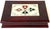 A sophisticated Mid-Century Modern sterling silver and enamel playing card box by Castellini, Italy, combining refined...