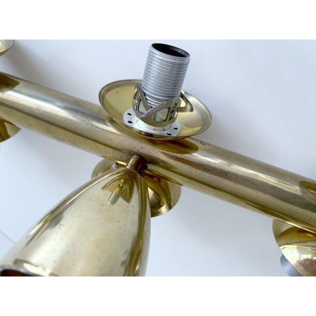 Vintage Glass Globe Pendant Light in the style of Stilnovo, 1950s For Sale - Image 15 of 16