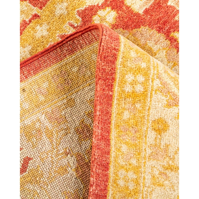 Eclectic, One-of-a-Kind Hand-Knotted Area Rug - Orange, 6' 1" x 8' 10" For Sale In New York - Image 6 of 8