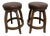 Pair of Bar Stools With Leather Seats, 20th Century For Sale