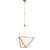 Julie Neill for Visual Comfort Signature Lorino Large Lantern in Hand-Rubbed Antique Brass with White Glass For Sale