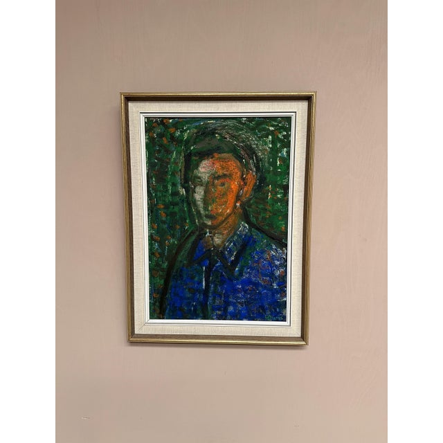 Leonard Digris, Portrait, 1960s, Oil Painting on Panel, Framed For Sale - Image 7 of 18