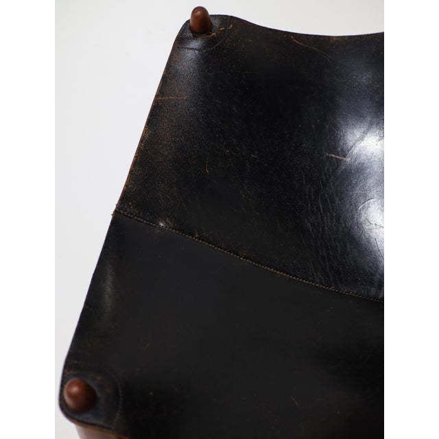 Vintage 272 Lounge Chair in Black Leather and Teak by Illum Wikkelsø, Denmark, 1960s For Sale - Image 14 of 17