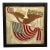Antique Patriotic American Eagle Needlework Framed Picture For Sale
