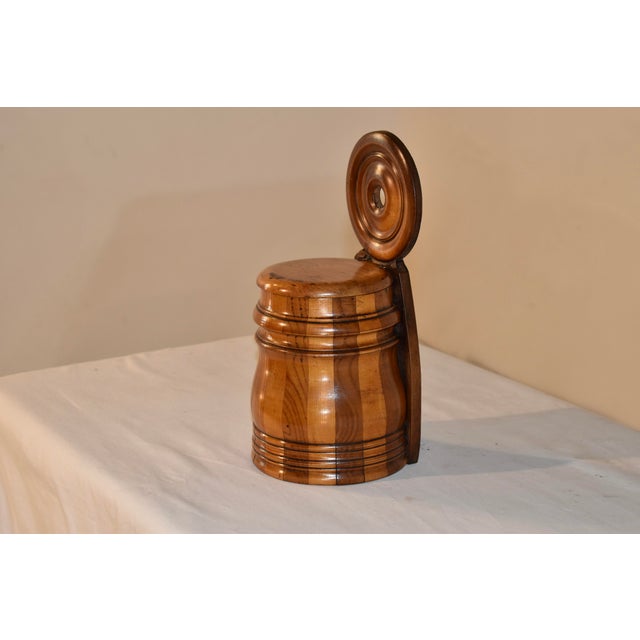 19th Century English Turned Wooden Salt Box For Sale - Image 4 of 10