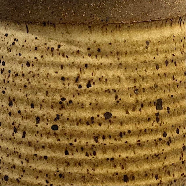 Wood 1980's Studio Stoneware Wine Jug With Spigot - Ken Edwards Montana Potter For Sale - Image 7 of 12