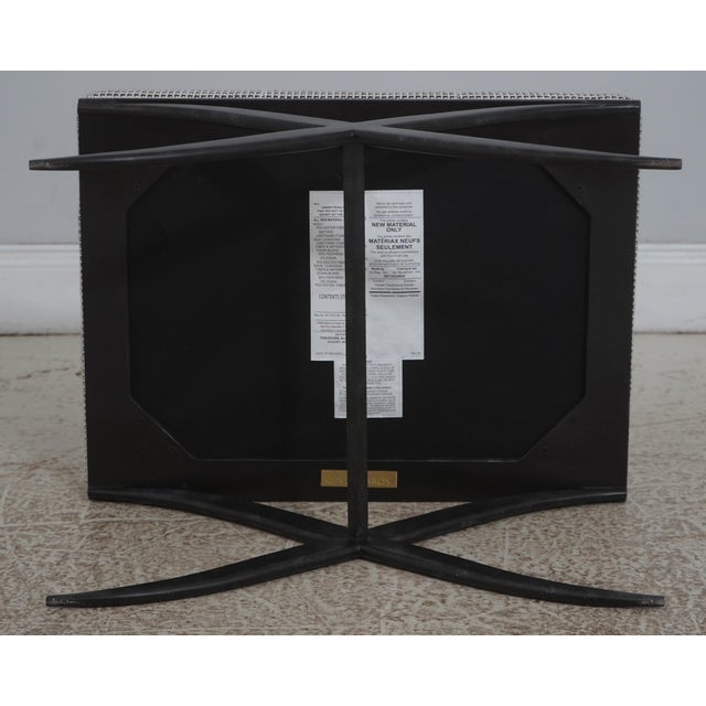 Theodore Alexander Pair of Iron Base Ottomans For Sale - Image 12 of 13