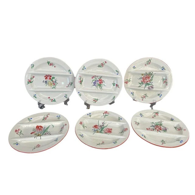 Asparagus Plates in Luneville Earthenware, 19th Century, Set of 6 For Sale - Image 9 of 9