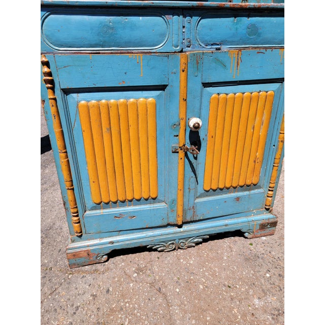 1970s Vintage Farmhouse Style Kitchen Cabinet For Sale - Image 9 of 18