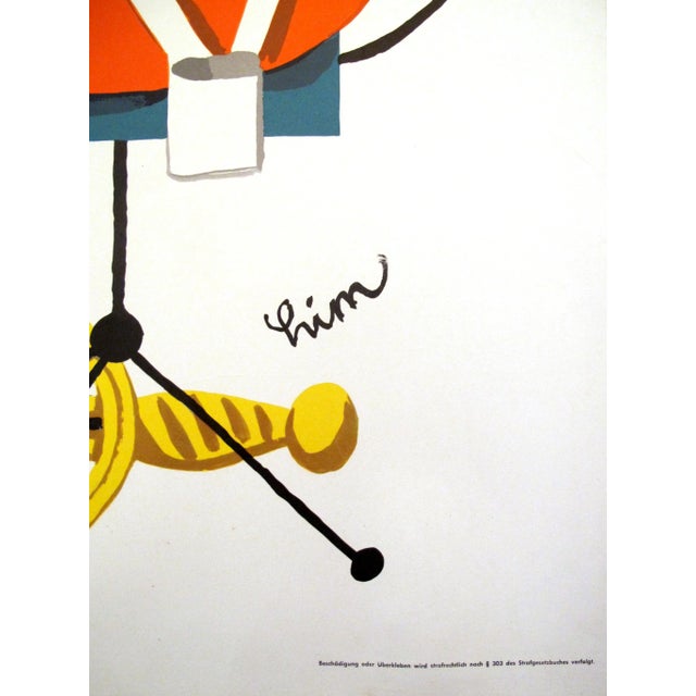 1950s German Art Deco Cigarette Poster For Sale - Image 4 of 4