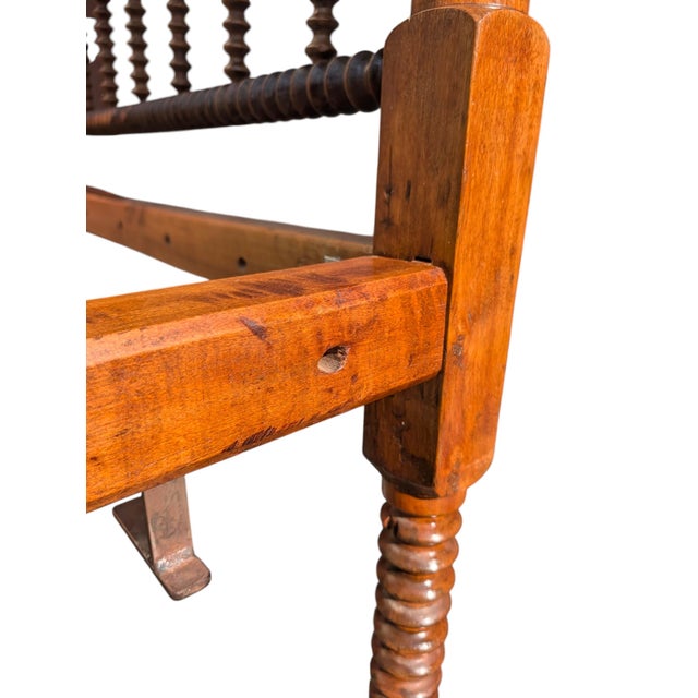 19th Century Antique Jenny Lind Turned Wood Full Spool Bed For Sale - Image 10 of 18