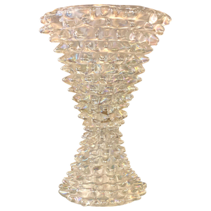 Large Murano Glass Iridescent Rostrato Table Lamp, 1980