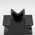 "Hsing" vase designed by Ettore Sottsass for Alessio Sarri, Sesto Fiorentino. Black glazed ceramic. Marked: E. Sottsass,...