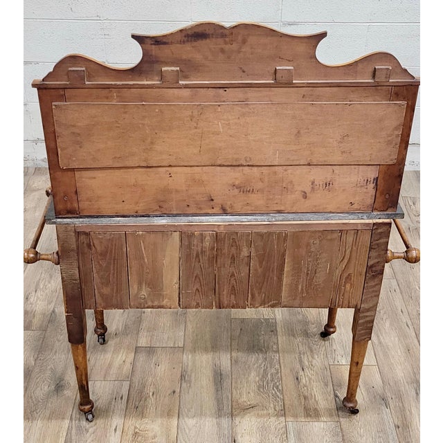 Antique Edwardian Marble Top Washstand Dry Sink For Sale - Image 11 of 11