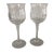 90's Clear Cut Crystal Wine Glasses S/2 For Sale