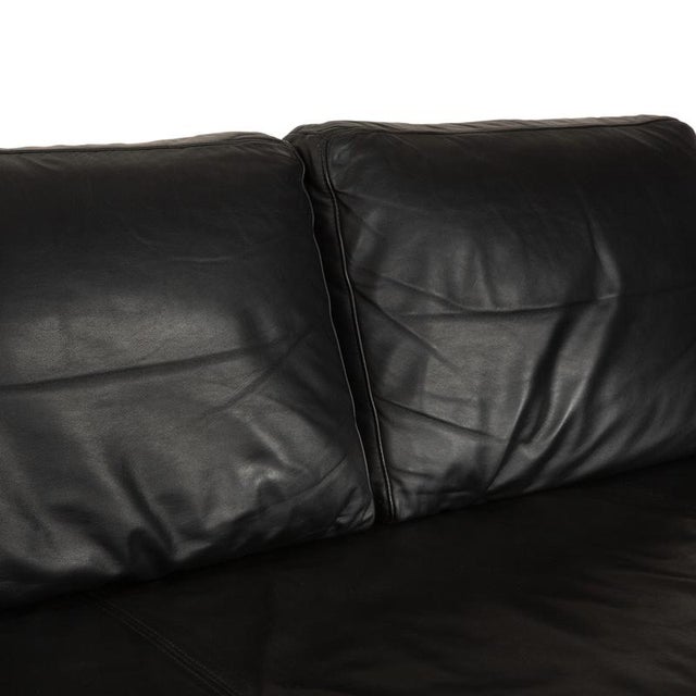 Model 6600 2-Seater Sofa in Black Leather from Rolf Benz For Sale - Image 4 of 15