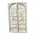 Antique Indian Jharokha Terrace Window | Distressed Green Hand-Carved Wall Decor 62x37 For Sale