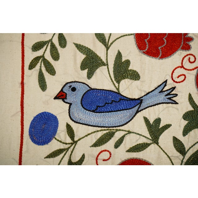 Suzani Duck Tapestry - Tribal Textile 1'6'' X 3' For Sale - Image 11 of 11