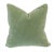 Contemporary Plush 24" Celadon Down Filled Mohair Pillows - A Pair For Sale - Image 3 of 3