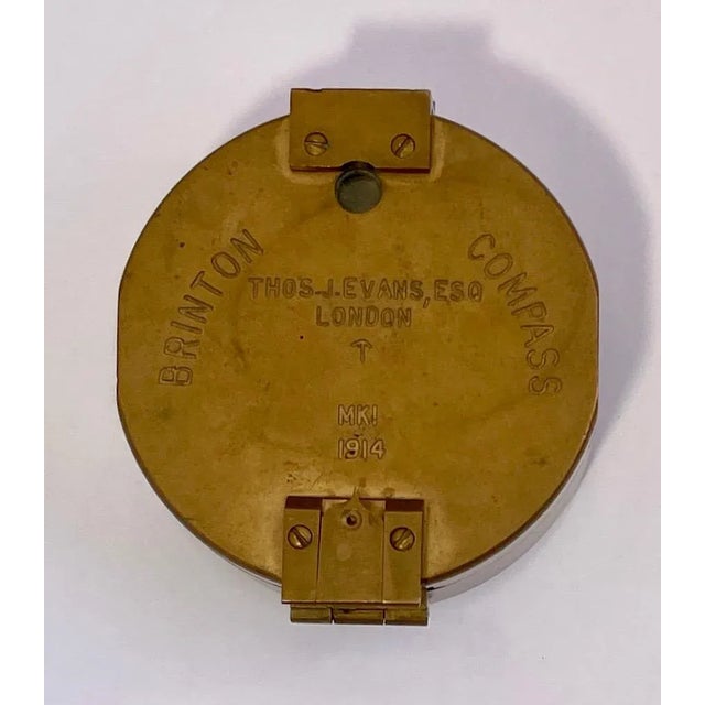 1910s 1914 - Brass Brighton Compass Thos. J. Evans, Esq. London - For Sale - Image 5 of 9