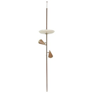 1950s Adjustable Three Shade Stiffel Extension Pole Lamp For Sale