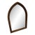 1970s Vintage Thomasville Furniture Solid Wood Gothic Cathedral Arched Wall Mirror For Sale