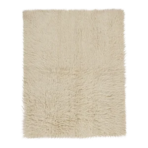 Vintage Tulu Rug in Beige and Off-White Shag Pile by Rug & Kilim