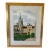 Mid 20th Century Framed French Watercolor Painting of Chateau La Roche Pot For Sale