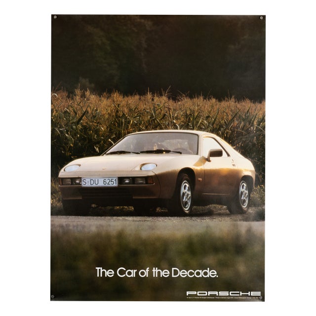 Porsche the Car of the Decade 1979 Original Advertising Poster For Sale