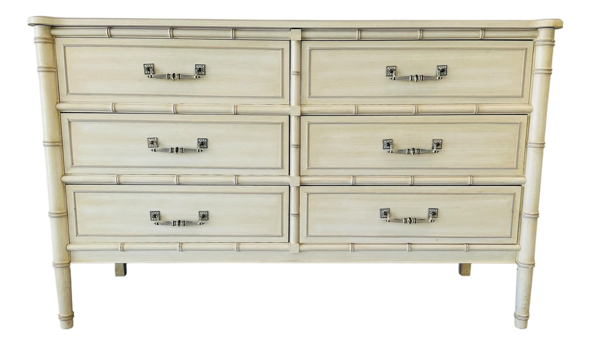 フランス　ヘンリー・リマリー　版画　114/600　5枚セット　V　R8330 Vintage Henry Link Bali Hai Faux Bamboo 6-Drawer Double Dresser