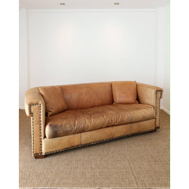 Ralph Lauren Home Vintage Ralph Lauren Leather Sofa by Henredon For Sale - Image 4 of 16