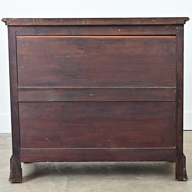 Wood English Painted Pine Chest of Drawers with Moth Decoupage For Sale - Image 7 of 12