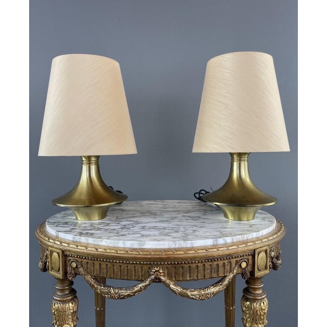 Modernist Brass Lamps, 1970s, Set of 2 For Sale - Image 6 of 6