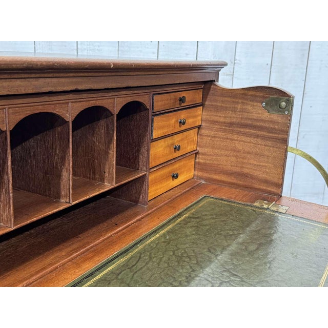 19th Century English Mahogany Secretary Chest of Drawers, 1890s For Sale - Image 11 of 18