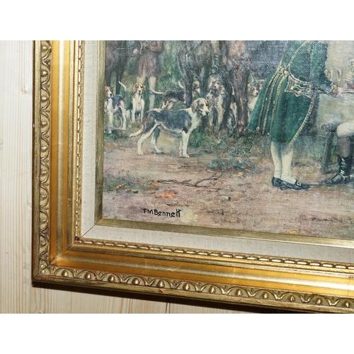 After F.M. Bennett, Meet at the Lodge, Painting, Framed For Sale - Image 7 of 13