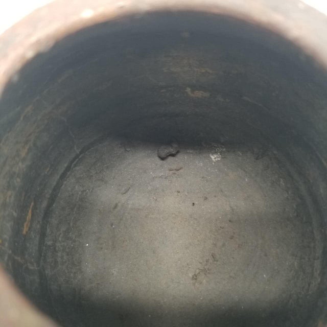 Black Antique-Style Japanese Black Pottery Jar For Sale - Image 8 of 18