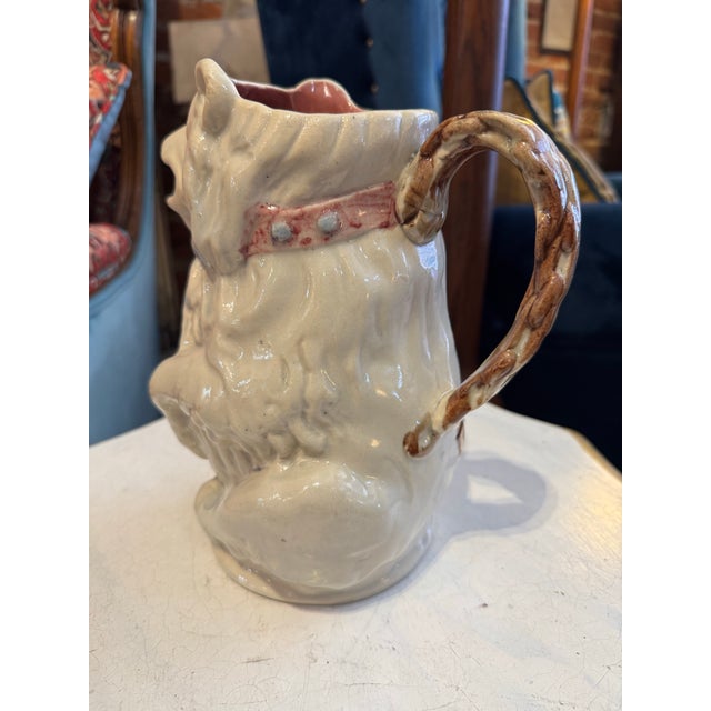 Ceramic Antique French Majolica Pottery Bear Pitcher For Sale - Image 7 of 12