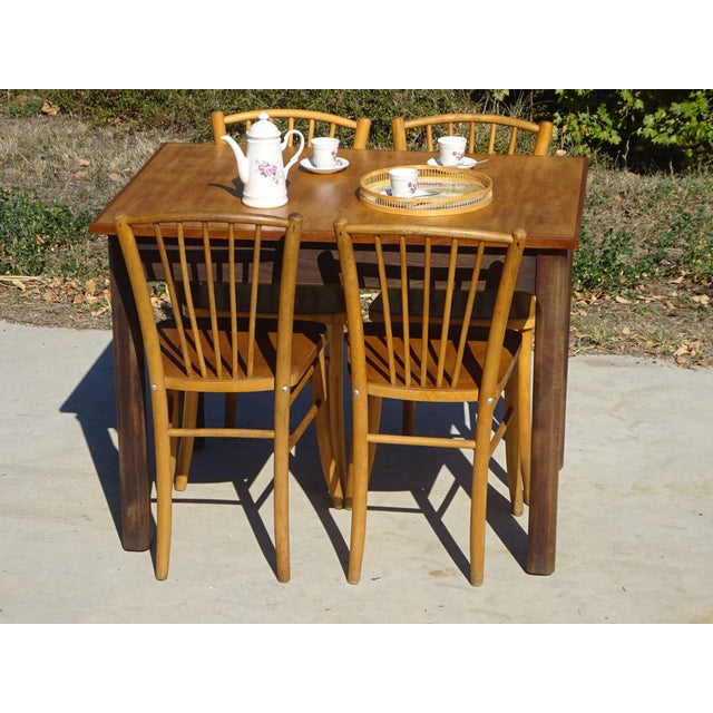Mid-Century Modern Rectangular Oak and Veneer Worktable, 1960s For Sale - Image 3 of 18