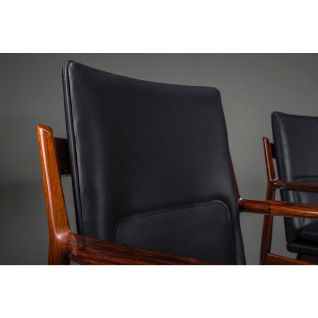 Danish Model 431 Armchairs in Leather by Arne Vodder for Sibast Møbler, 1960s, Set of 4 For Sale - Image 9 of 18