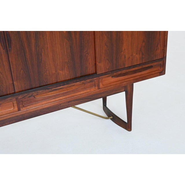 Danish Cross-Leg Highboard in Rosewood by Sofus Jorgensen, 1960 For Sale - Image 9 of 18